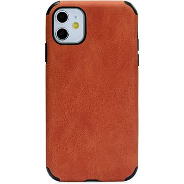 Imagem de MAALYA Capa para iPhone 13/13 Pro/13 Pro Max, capa traseira de couro PU fino com proteção de câmera à prova de choque TPU bumper capa interna capa de telefone de ajuste fino (cor: vermelho, tamanho: 13 mini 5,4 polegadas)