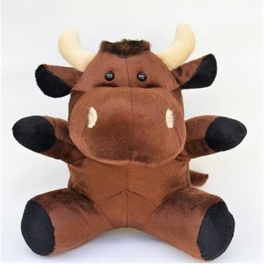 Imagem de Boi de pelúcia animal da fazenda bichinho com 30 cm boizinho - Elza Le
