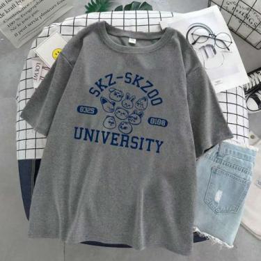 Imagem de Camiseta Stray Kids Unissex, Cinza, P babylook