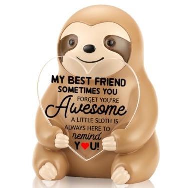 Imagem de PQUCXZ Estatueta de preguiça engraçada, presente de agradecimento para amigos, você é incrível, lembrete de confiança, presentes de amizade para colega de trabalho, amigo, irmã, aniversário, Natal