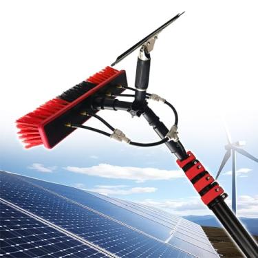 Imagem de Escova de limpeza de janela e painel solar de alta altitude, kit de poste alimentado por água de 7,3 m com rodos, escova de lavagem de carro versátil, ideal para limpeza de alto alcance