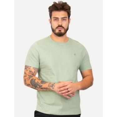 Imagem de Camiseta Dudalina Masculina Essentials Moda Logo Verde Claro-Masculino