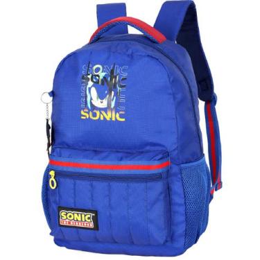 Imagem de Mochila Sonic Hedgehog Costa Escolar Grande 45cm Original Ano 2026 - L