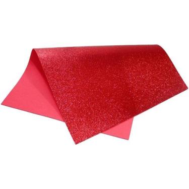 Imagem de Folha De E.V.A Com Gliter Emborrachado Cores Para Artesanato - Yins