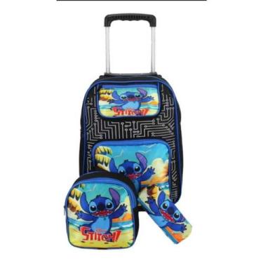 Imagem de Mochila Escolar Infantil Kit Com Lancheira Estojo Menino e Menina de C