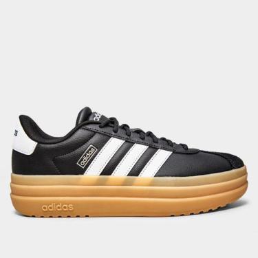 Imagem de Tênis Adidas VL Court Bold Feminino, Preto, Marrom, 35