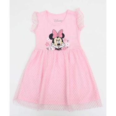 Imagem de Vestido Infantil Tule Strass Minnie Tam 1 a 3 Rosa-78166 - Marisa, 3, 