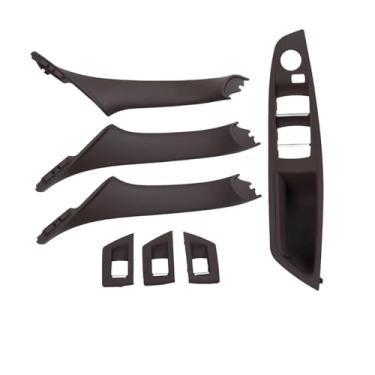 Imagem de Compatível com BMW Série 5 F10 F11 520i 523i 525i Carros de motorista direito RHD Painel de apoio de braço interno Maçaneta da porta Guarnição da tampa 7 peças Conjunto de(Model B Moka)