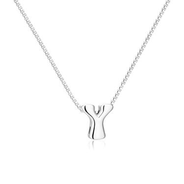 Imagem de GoldGifts Colar feminino com letras douradas e prateadas, pingente moderno com inicial de bolha delicada com corrente requintada, joias modernas hipoalergênicas à prova d'água, nome personalizado para