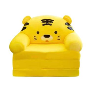 Imagem de Capa De Sofá Infantil De Pelúcia Dobrável 2 Em 1 Removível Lavável Com