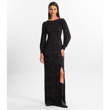 Imagem de Vestido Longo Feminino Rovitex Preto-Feminino