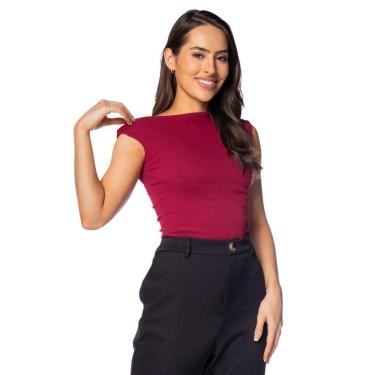 Imagem de Blusa Feminina LZT Ribana Ombro Único Marrom Escuro-Feminino