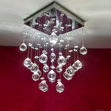 Imagem de LUSTRE DE CRISTAL LEGÍTIMO K9 20x20 35 de altura