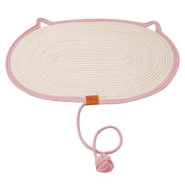 Imagem de Tapetes Arranhadores Para Gatos Domésticos - Tapete Interativo Anti-Deslizante Em Algodão E Linho Natural,Base Arranhador para Gatos,Para Casa Brincar Interior Treino Estímulo Mental em Família