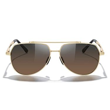 Imagem de MERRY'S Óculos de sol masculino clássico piloto para homens e mulheres - Óculos de sol polarizados para dirigir, lentes espelhadas, proteção UV 400, 58 mm