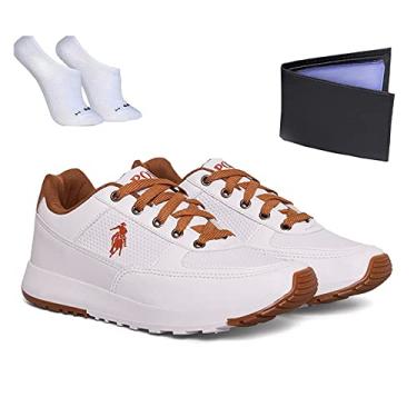 Imagem de Tenis Masculino Sapatenis da Polo Elite casual cadarço sapato + meia e carteira