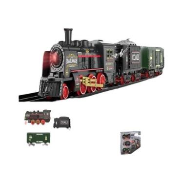 Imagem de Conjunto De Trem Elétrico De Natal Para Crianças Com Luzes E Música, D