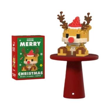 Imagem de Conjunto De Blocos De Construção Micro Mini, Quebra-Cabeça De Natal Pa