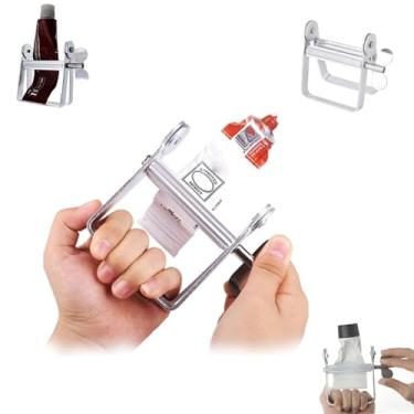 Imagem de Espremedor de pasta de dente, espremedor de tubo de metal, ferramenta dispensadora de pasta de dente, pasta de dente rolante-e Squeeze-r para artista, salão de cabeleireiro, pintor, cabeleireiro