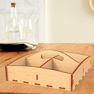 Imagem de Porta Guardanapo E Sachê Em Mdf - Kit 5 Unidades