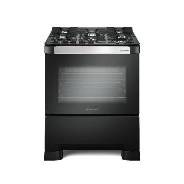 Imagem de Fogão 5 Bocas Mueller Decorato Vetro G3 Com Timer Preto Bivolt