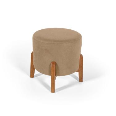 Imagem de Puff Estofado Redondo Berlim Bege