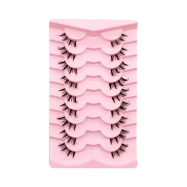 Imagem de Cílios Postiços Naturais Veltrinay Macios E Leves Com Faixa Invisível 