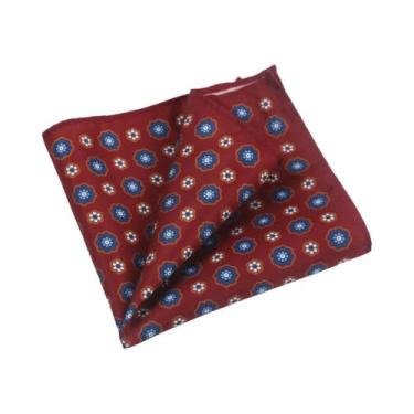 Imagem de Lenço De Bolso Masculino Retrô Com Estampa Britânica Para Terno, Decor