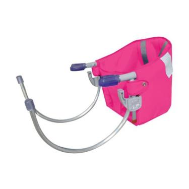 Imagem de Cadeira Bebê Alimentação Refeição Dobrável Inmetro Rosa - Sapeca Kids