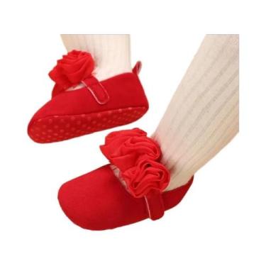 Imagem de Sapatos De Princesa Brancos Com Renda Para Bebês Meninas, Sola Macia A