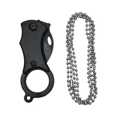 Imagem de Mini Canivete Portátil De Aço Inoxidável Com Chaveiro, Descascador E L