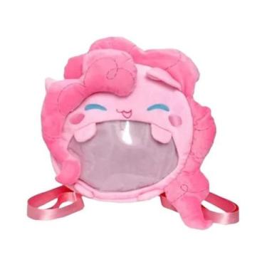 Imagem de Bolsa De Boca De Pelúcia Pinkie Pie My Little Pony, Grande Capacidade,