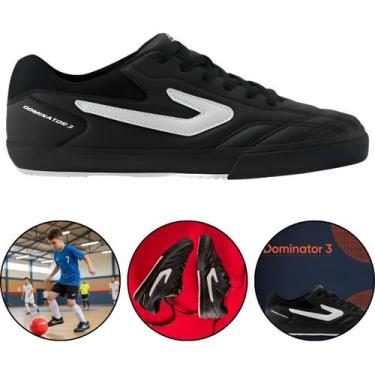Imagem de Chuteira Futsal Indoor Juvenil Topper Dominator 3 Original, 36, Branco