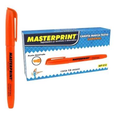 Imagem de Caneta marca texto masterprint caixa com 12 unidades, laranja