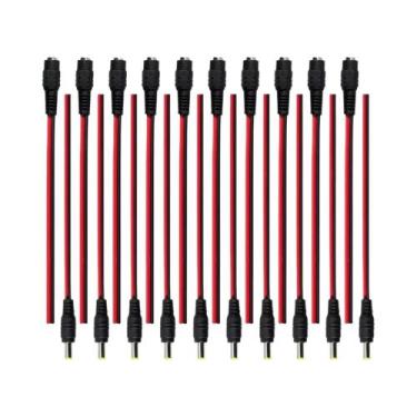 Imagem de Conectores DC 12V Macho E Fêmea, Adaptador De Plugue Para Fita De LED 