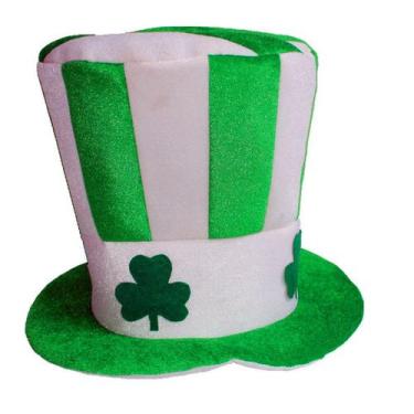 Imagem de Chapéu de fantasia Irish Clover Festival Cap Cosplay 26x33cm unissex -