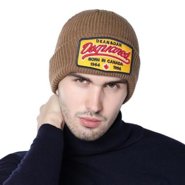 Imagem de Chapéu de malha quente DSQUAREDS Brown para homens e mulheres - yiweis