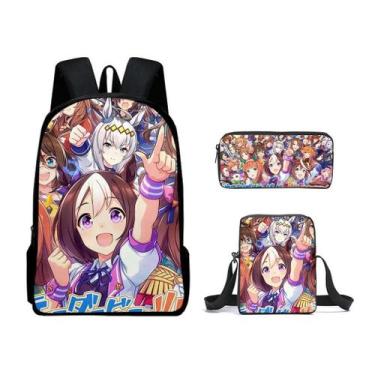 Imagem de Conjunto de mochilas Prettys Derbys Print para crianças ou estudantes 