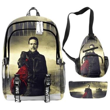 Imagem de Conjunto de mochilas Walkings Deads Anime School, 3 unidades para cria