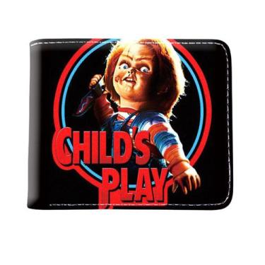 Imagem de Carteira, bolsa de moedas, couro, dobrável, Horror Childs, joga anime 