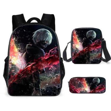 Imagem de Conjunto de mochilas escolares Tokyos Ghouls, 3 unidades para crianças
