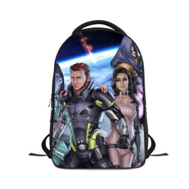 Imagem de Mochila escolar infantil Mass Effect 3D em poliéster - yiweisai