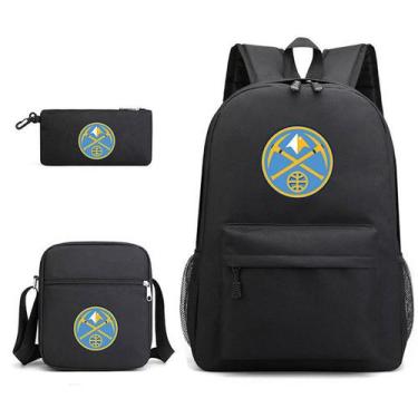 Imagem de Conjunto de mochilas Basketball Team School, 3 unidades para estudante
