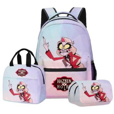 Imagem de Conjunto de mochilas Hazbins Hotels Charlies Morningstars Anime School