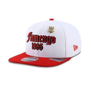 Imagem de BONE NEW ERA 9FIFTY ORIGINAL FIT FLAMENGO FUTEBOL LIFESTYLE BRANCO ABA RETA-Masculino