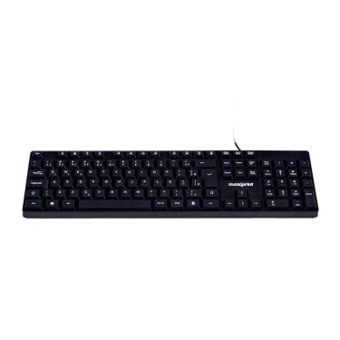 Imagem de Teclado Maxprint OFFICEEASY , Multimidia por FN, USB 2.0, ABNT2, Preto - 60000153-Unissex