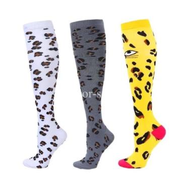 Imagem de Meias De Compressão Para Mulheres E Homens, 3 Pares, 20-30mmHg, Até O 