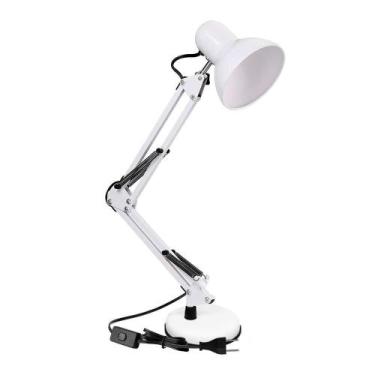 Imagem de  Luminária Articulada De Mesa Com Base Tipo Pixar Branca - Luatek, Biv