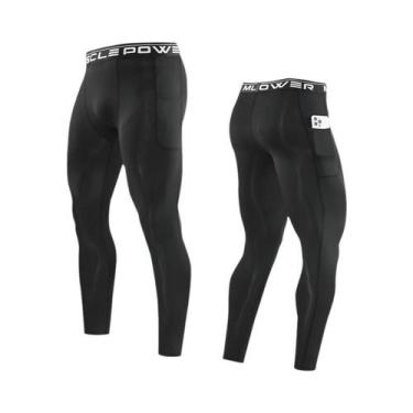 Imagem de Calças Leggings De Compressão Para Corrida Masculinas, Calças Esportiv