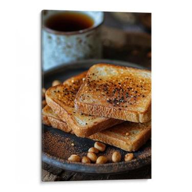 Imagem de Quadro Café da Manhã com Torradas Douradas - Mioquadros, 120x80 cm, Bo